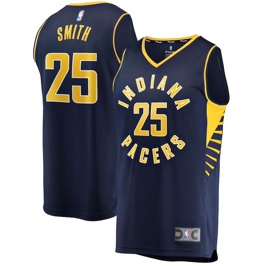 Men Indiana Pacers #25 Jalen Smith Fanatics Branded Navy Fast Break Replica NBA Jersey